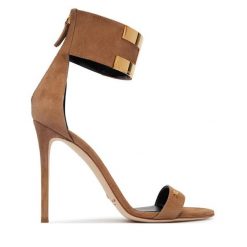 Sandały Elisabetta Franchi. Brązowe sandały Elisabetta Franchi, bez wzorów, bez obcasa, na szpilce, bez zapięcia. Za 2,549.00 zł.