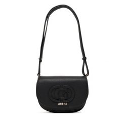 Torebka Guess. Czarne listonoszki Guess, z aplikacjami, bez dodatków. Za 549.99 zł.