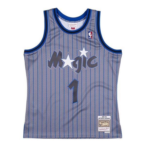 Koszulka NBA Orlando Magic Penny Hardaway. Szare bluzki Mitchell & Ness, bez wzorów, sportowe, bez kołnierzyka, bez ramiączek. Za 497.00 zł.