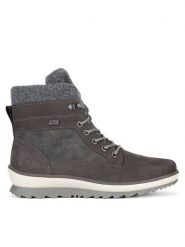Remonte Botki R8477-45 Szary. Szare botki Remonte, bez wzorów, ze skóry, bez obcasa, na płaskiej podeszwie, bez zapięcia. Za 321.99 zł.