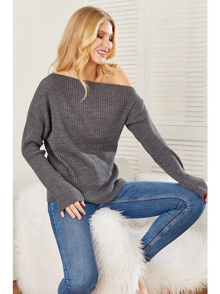 LA Angels Sweter w kolorze antracytowym rozmiar: L. Czarne swetry LA Angels, l, bez wzorów, z bawełny, bez ramiączek. Za 109.26 zł.