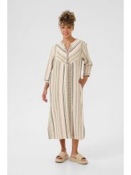 Cream Sukienka w kolorze oliwkowo-kremowym rozmiar: 36. Brązowe sukienki Cream, bez wzorów, z bawełny, bez kołnierzyka, bez ramiączek, midi. Za 173.99 zł.