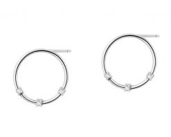 Kolczyki srebrne z cyrkoniami - koła. Szare kolczyki Apart, z cyrkonią, srebrne. Za 289.00 zł.