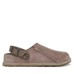 Klapki Birkenstock. Czerwone klapki Birkenstock, bez wzorów, bez obcasa. Za 649.99 zł.