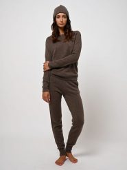 AUTHENTIC CASHMERE Kaszmirowe spodnie dresowe "Ferrand" w kolorze brązowym rozmiar: S. Brązowe spodnie dresowe AUTHENTIC CASHMERE, s, bez wzorów, z dresówki. Za 494.45 zł.