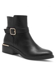 Clara Barson Botki LUCETTE WS5122-16 Czarny. Czarne botki Clara Barson, bez wzorów, z tworzywa sztucznego, bez obcasa, na słupku, bez zapięcia. Za 129.99 zł.