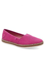 Rieker Espadryle M2278-31 Różowy. Czerwone espadryle Rieker, bez wzorów, z materiału, bez obcasa, bez zapięcia. Za 269.99 zł.