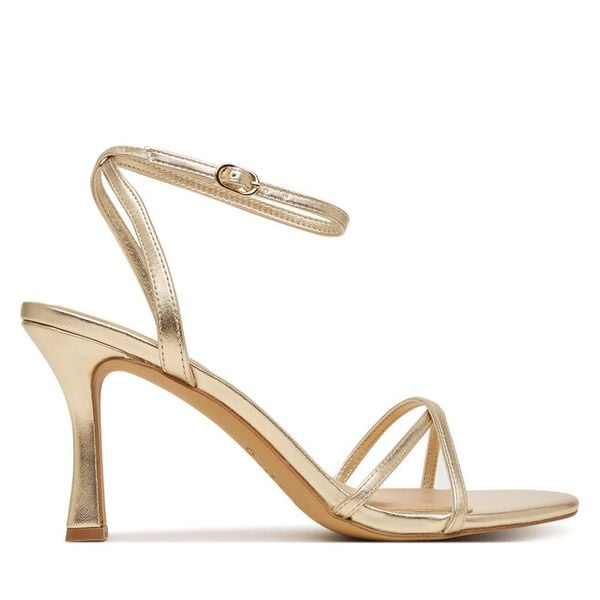 Sandały Aldo. Żółte sandały Aldo, bez wzorów, bez obcasa, na szpilce, bez zapięcia. Za 379.99 zł.