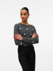 Vero Moda Sweter w kolorze antracytowym rozmiar: M. Czarne swetry Vero Moda, m, bez wzorów, bez ramiączek. Za 109.45 zł.