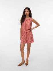 Vero Moda Top w kolorze czerwono-jasnoróżowym rozmiar: XL. Czerwone topy Vero Moda, xl, bez wzorów, bez kołnierzyka, bez ramiączek. Za 66.47 zł.