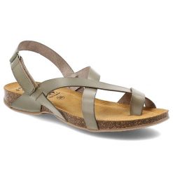 Szare Sandały Hee Stylowe Obuwie Damskie. Szare sandały Hee, bez wzorów, ze skóry, eleganckie, bez obcasa, bez zapięcia. Za 269.00 zł.