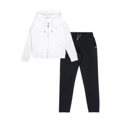 Bluza z bawełna z kaptur na czas wolny na co dzień. Białe bluzy LEONE 1947 APPAREL, bez wzorów, z bawełny, bez kaptura. W wyprzedaży za 112.15 zł.