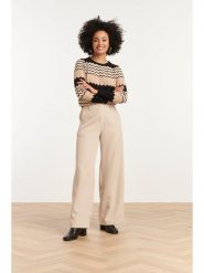 Smashed Lemon Spodnie w kolorze beżowym rozmiar: XXL. Brązowe spodnie materiałowe Smashed Lemon, na co dzień, xxl, bez wzorów, z materiału. Za 104.99 zł.