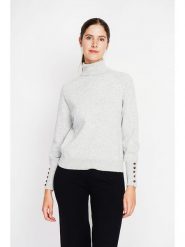 William de Faye Golf w kolorze jasnoszarym rozmiar: 40. Szare golfy William de Faye, bez wzorów, bez ramiączek. Za 126.99 zł.