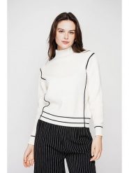 C& Jo Sweter w kolorze białym rozmiar: 40. Białe swetry C& Jo, bez wzorów, ze splotem, bez ramiączek. Za 147.91 zł.