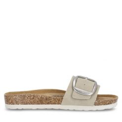 Klapki CRUZ. Szare klapki CRUZ, bez wzorów, bez obcasa. Za 119.99 zł.