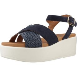 Sandały GEOX D XAND 2.2S Niebieski. Niebieskie sandały Geox, bez wzorów, ze skóry, bez obcasa, bez zapięcia. Za 432.99 zł.