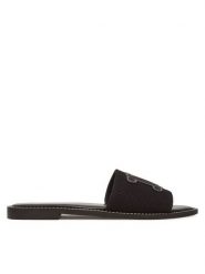 Max Mara Klapki 2516521019600 Czarny. Czarne klapki Max Mara, bez wzorów, z materiału, bez obcasa. Za 679.99 zł.