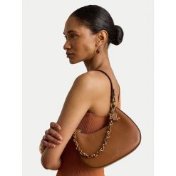 Torebka LAUREN RALPH LAUREN. Brązowe torebki klasyczne Lauren Ralph Lauren, bez wzorów, bez dodatków. Za 1,599.00 zł.