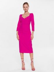 Nissa Sukienka codzienna RZ13994 Różowy Slim Fit. Czerwone sukienki Nissa, na co dzień, bez wzorów, z syntetyku, bez kołnierzyka, bez ramiączek, proste. Za 989.99 zł.