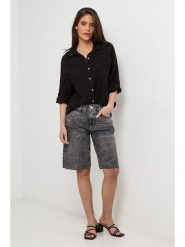 Lin Passion Lniana koszula w kolorze czarnym rozmiar: 38/40. Czarne koszule Lin Passion, bez wzorów, z koronki, klasyczne, bez kołnierzyka, bez ramiączek. Za 143.99 zł.