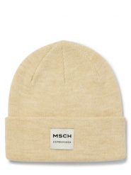 Msch Copenhagen czapka wełniana MSCHMojo Kobiety Wełna beżowy, ONE SIZE. Brązowe czapki MSCH Copenhagen, bez wzorów, z dzianiny. Za 89.95 zł.