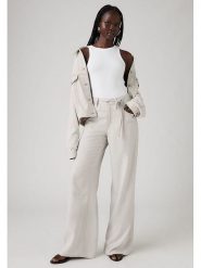 Levi's Spodnie - Comfort fit - w kolorze kremowym rozmiar: W30/L31. Brązowe spodnie materiałowe Levi's®, na co dzień, l, bez wzorów, z materiału. Za 209.33 zł.