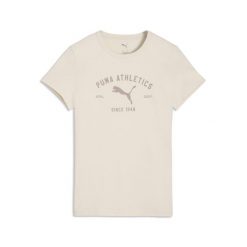 Damska koszulka PUMA Class z grafiką PUMA. Białe bluzki Puma, bez wzorów, casualowe, bez kołnierzyka, bez ramiączek. Za 109.00 zł.