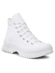 Converse Trampki Chuck Taylor All Star Lugged 2.0 Hi A00871C Biały. Białe obuwie sportowe Converse, bez wzorów, z materiału, bez zapięcia. Za 269.99 zł.