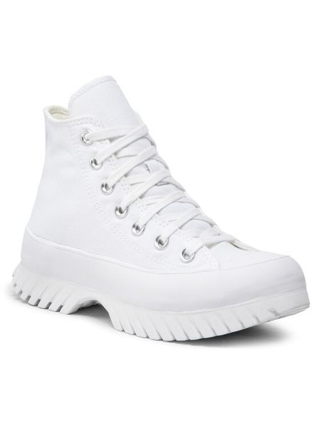 Converse Trampki Chuck Taylor All Star Lugged 2.0 Hi A00871C Biały. Białe obuwie sportowe Converse, bez wzorów, z materiału, bez zapięcia. Za 269.99 zł.