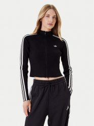 Adidas Bluza adicolor 3-Stripes JY2597 Czarny Slim Fit. Czarne bluzy Adidas, s, bez wzorów, z wiskozy, bez kaptura. Za 369.99 zł.