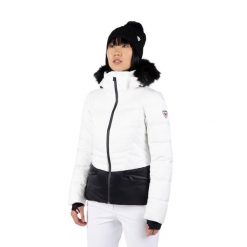 Damska kurtka z kapturem Rossignol Joseray. Białe kurtki narciarskie Rossignol, bez wzorów, z puchu, z kapturem, narciarskie. Za 2,503.00 zł.