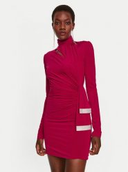 Simona Corsellini Sukienka koktajlowa A24CEAB053 Czerwony Slim Fit. Czerwone sukienki SIMONA CORSELLINI, bez wzorów, z syntetyku, wizytowe, bez kołnierzyka, bez ramiączek. Za 669.99 zł.