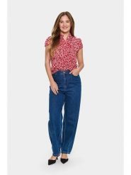 SAINT TROPEZ Bluzka w kolorze czerwonym rozmiar: S. Czerwone bluzki Saint Tropez, s, bez wzorów, bez kołnierzyka, bez ramiączek. Za 86.99 zł.