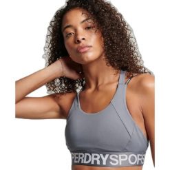 Damski biustonosz z elastycznym trenem Superdry. Szare bielizna sportowa Superdry, xs, bez wzorów. Za 140.75 zł.