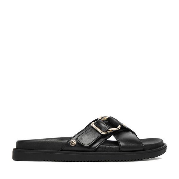 Klapki Beverly Hills Polo Club. Czarne klapki Beverly Hills Polo Club, bez wzorów, bez obcasa. Za 281.99 zł.