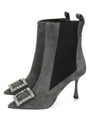 MELVIN & HAMILTON Skórzane botki "Alena" w kolorze szarym rozmiar: 40. Szare botki Melvin & Hamilton, bez wzorów, bez obcasa, bez zapięcia. Za 709.99 zł.