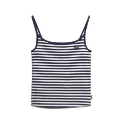Damski tank top Superdry. Niebieskie topy Superdry, bez wzorów, bez kołnierzyka, bez ramiączek. Za 111.60 zł.
