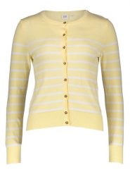 GAP Kardigan w kolorze żółto-białym rozmiar: L. Żółte kardigany GAP, l, bez wzorów, z bawełny. Za 110.55 zł.