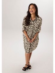 Aniston Sukienka w kolorze beżowo-czarnym rozmiar: 52. Brązowe sukienki Aniston, bez wzorów, bez kołnierzyka, bez ramiączek, midi. Za 252.99 zł.