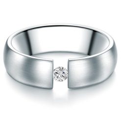 Trilani Pierścionek z Stal nierdzewna w Srebrny Pierścionki 1 ct Damski. Szare pierścionki Trilani, srebrne. Za 229.99 zł.