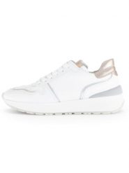 Gabor Skórzane sneakersy w kolorze biało-beżowym rozmiar: 37. Białe trampki Gabor, bez wzorów, bez zapięcia. Za 285.49 zł.