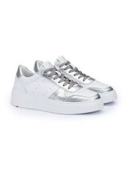 LLOYD Skórzane sneakersy w kolorze srebrno-białym rozmiar: 41. Białe trampki LLOYD, bez wzorów, bez zapięcia. Za 304.29 zł.