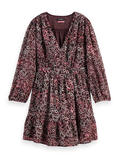 Scotch & Soda Sukienka w kolorze bordowo-białym rozmiar: 34. Czerwone sukienki Scotch & Soda, bez wzorów, bez kołnierzyka, bez ramiączek, mini. Za 157.35 zł.