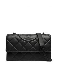 Tory Burch Torebka Fleming Soft Grain Convertible Shoulder Bag 169791 Czarny. Czarne listonoszki Tory Burch, bez wzorów, ze skóry, bez dodatków. Za 3,209.00 zł.