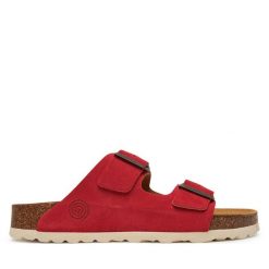 Klapki Dr. Brinkmann. Czerwone klapki Dr. Brinkmann, bez wzorów, bez obcasa. Za 279.99 zł.