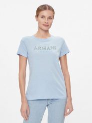 Armani Exchange T-Shirt 3DYT13 YJ8QZ 15DD Błękitny Regular Fit. Niebieskie t-shirty Armani Exchange, xs, bez wzorów, z bawełny, bez kołnierzyka, bez ramiączek. Za 299.99 zł.