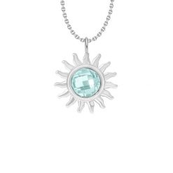 Naszyjnik z zawieszką Soleil 1,2 cm, posrebrzany. Szare naszyjniki Lilou, posrebrzane. Za 248.00 zł.