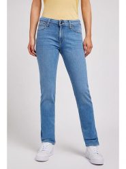 Lee Dżinsy "Elly" - Slim fit - w kolorze niebieskim rozmiar: W29/L33. Niebieskie jeansy Lee, l, z aplikacjami. Za 173.99 zł.