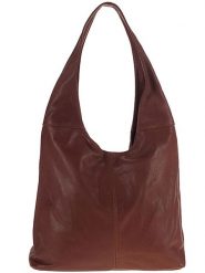 ORE10 Skórzana torebka "Vercelli" w kolorze bordowym - 40 x 30 x 14 cm rozmiar: onesize. Czerwone torby na ramię ORE10, bez wzorów, ze skóry, na ramię, bez dodatków. Za 333.95 zł.